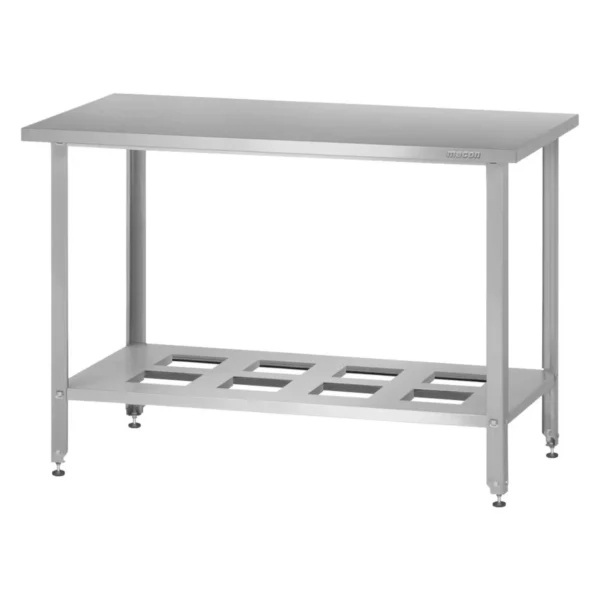 Стол производственный СПРн «Norma Ral» 600x600 (полка-решетка, ножка угловая)