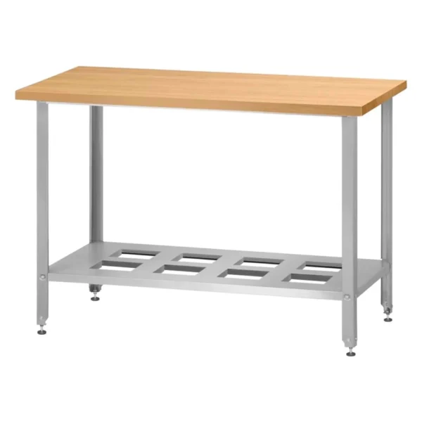 Стол кондитерский СПРн 1500x600 «Norma Zn» (полка-решетка, ножка угловая)