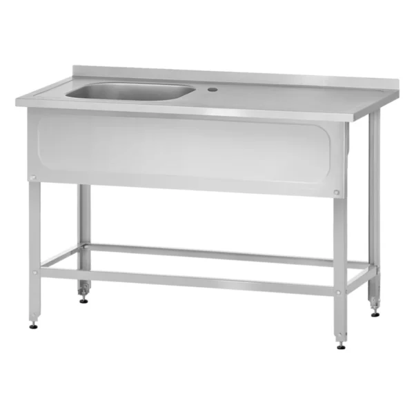 Ванна с рабочей поверхностью РПЦн 1200 «Norma Inox» м/о 500x500x300 (левая , ножка угловая)