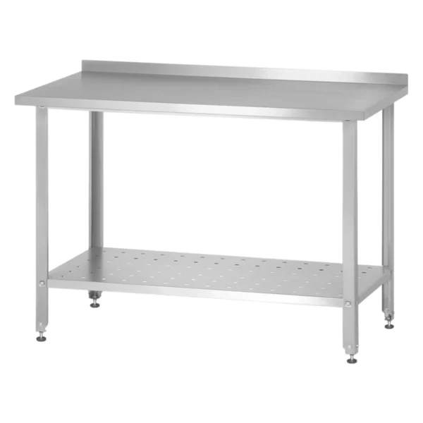 Стол производственный СПРн «Norma Inox» 1000x700 (с бортом, полка перф., ножка угловая)