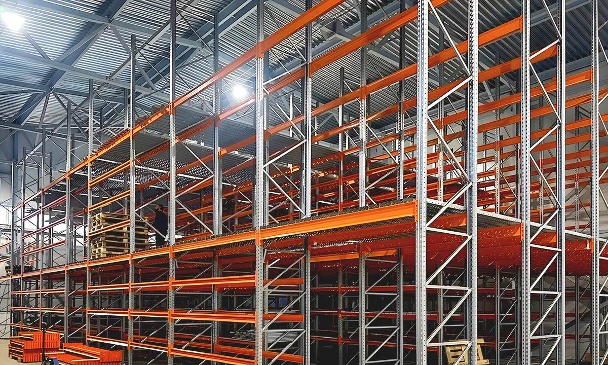 Мезонинные стеллажи для склада